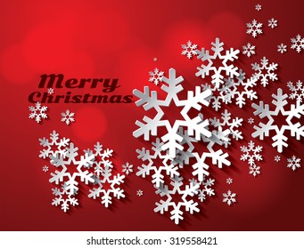 Abstract Christmas Snowflakes Vector Background