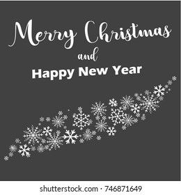 Abstract Christmas Snowflakes Vector Background illustration