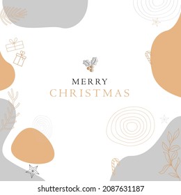 Abstract Christmas Social Media Banner vector