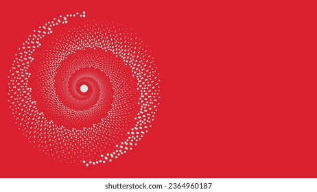 Abstrakte Weihnachtsspirale Mandala Festival Design roten Hintergrund. Dieser kreative minimalistische Designhintergrund kann als Banner verwendet werden. Es kann auch als Projektelemente verwendet werden.