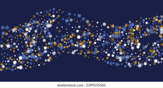 Abstrakter Weihnachtsstar, Vektorgrafik-Design. Die hellblaue Einrichtung. Plakatstarbenschmuck. Weihnachtssternform schimmert. Xmas eleganter Druck.