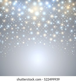 Abstract Christmas starfall vector background with copy space.