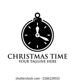 Abstract christmas time logo design template