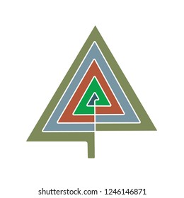 abstract Christmas tree