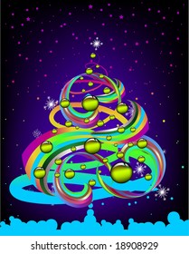 abstract christmas tree