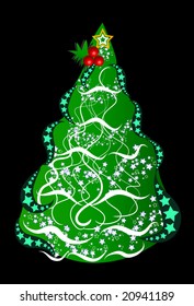 abstract christmas tree