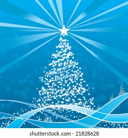 Abstract christmas tree