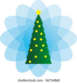 Abstract christmas tree