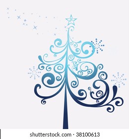 abstract christmas tree
