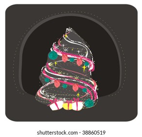 abstract christmas tree