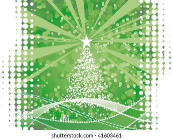 Abstract christmas tree