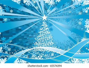 abstract Christmas tree