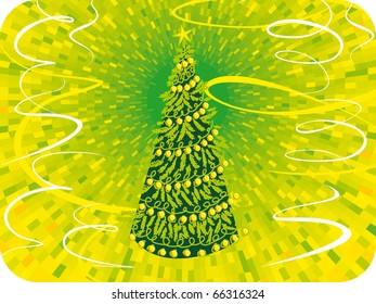 Abstract christmas tree