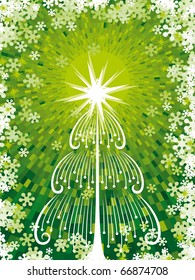 Abstract christmas tree