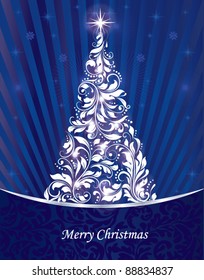 abstract christmas tree