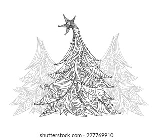 Abstract Christmas tree background