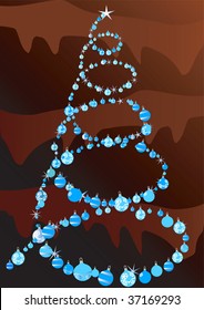 Abstract Christmas tree  background.