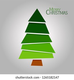 Abstract christmas tree background, Trendy design template