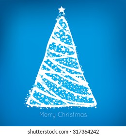 Abstract christmas tree background, Trendy design template