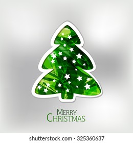 Abstract christmas tree background, Trendy design template
