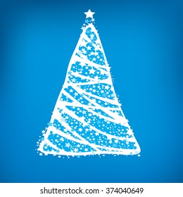 Abstract christmas tree background, Trendy design template
