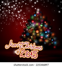 Abstract Christmas Tree Background - Vector Illustration, Graphic Design Useful For Your Design
