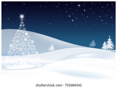 Abstract Christmas tree with beautiful  background vector design