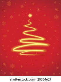 Abstract christmas tree - blend and gradient only