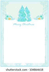 Abstract christmas tree card