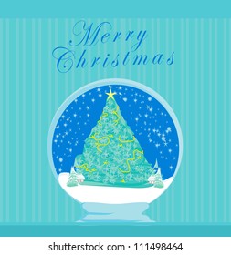  Abstract christmas tree card