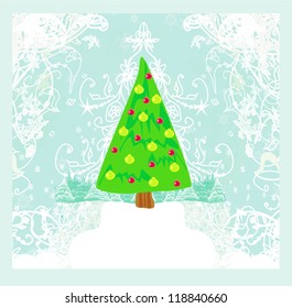  Abstract christmas tree card