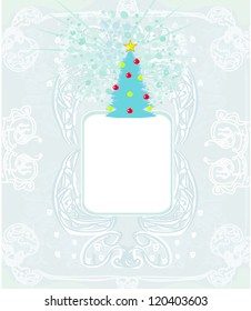  Abstract christmas tree card