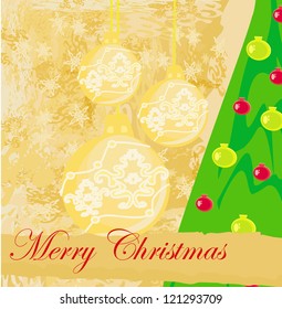  Abstract christmas tree card