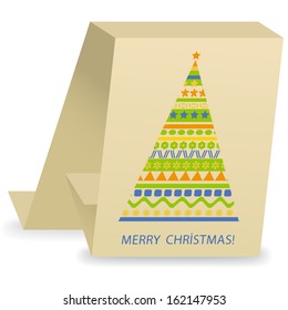 abstract christmas  tree card