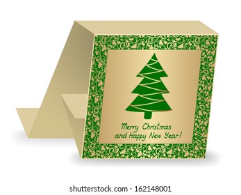 abstract christmas  tree card