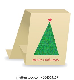 abstract christmas  tree card