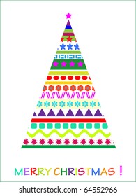 abstract christmas tree card