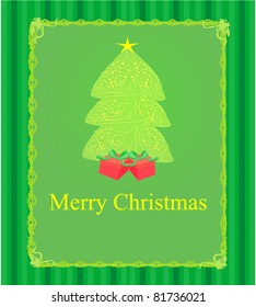 Abstract christmas tree card