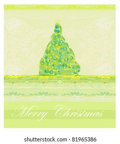 Abstract christmas tree card