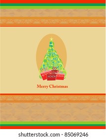 Abstract christmas tree card