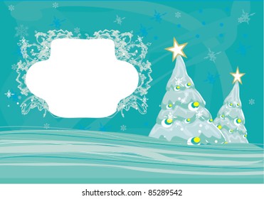 Abstract christmas tree card