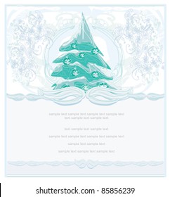 Abstract christmas tree card
