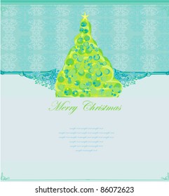 Abstract christmas tree card