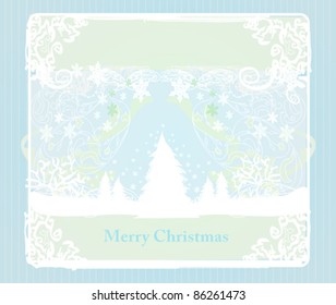 Abstract christmas tree card