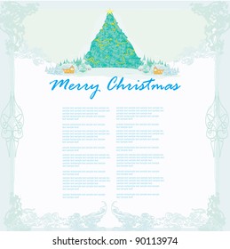 Abstract christmas tree card