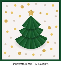 Abstract Christmas Tree Card Background Vector Illustration EPS10