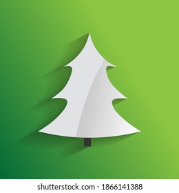 Abstract Christmas tree card with shadow