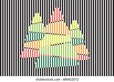 Abstract christmas tree with colorful vector for background illustration.