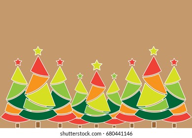 Abstract christmas tree with colorful vector for background illustration.