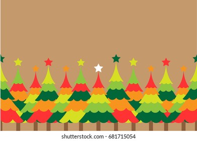 Abstract christmas tree with colorful vector for background illustration.